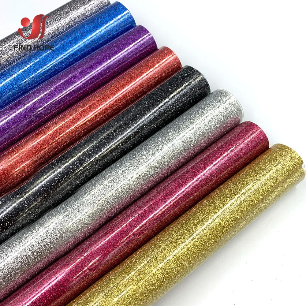 20cm*25cm Bundle Glitter Shiny Heat Transfer Vinyl Iron-on Heat Press HTV T-shirt Textiles cut Craft Cutter Film