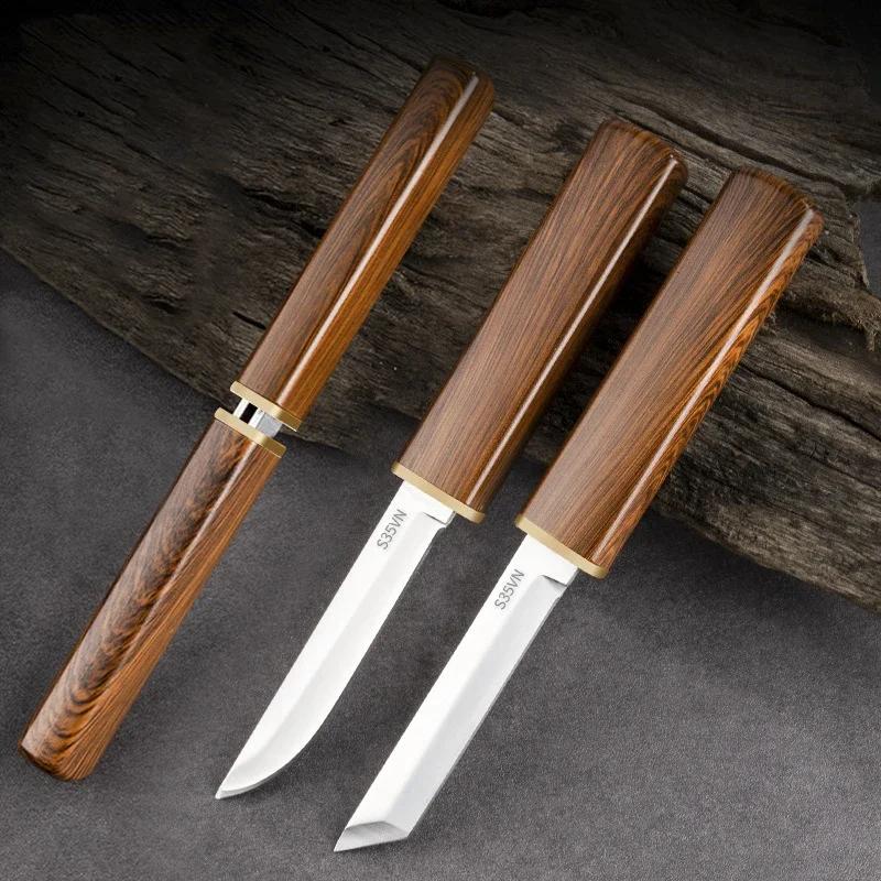 Couteau à fruits en acier inoxydable portable haute dureté Dragon et Phénix Canard Mandarin Double Fils Mère Couteau