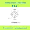 M3-M30 Blackened 65 Manganese Steel Multi-Tooth Inner Lock Washer (GB861.2)
