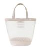 Maison de Fleur Damen Netz-Tüll-Handtasche, Schwarz