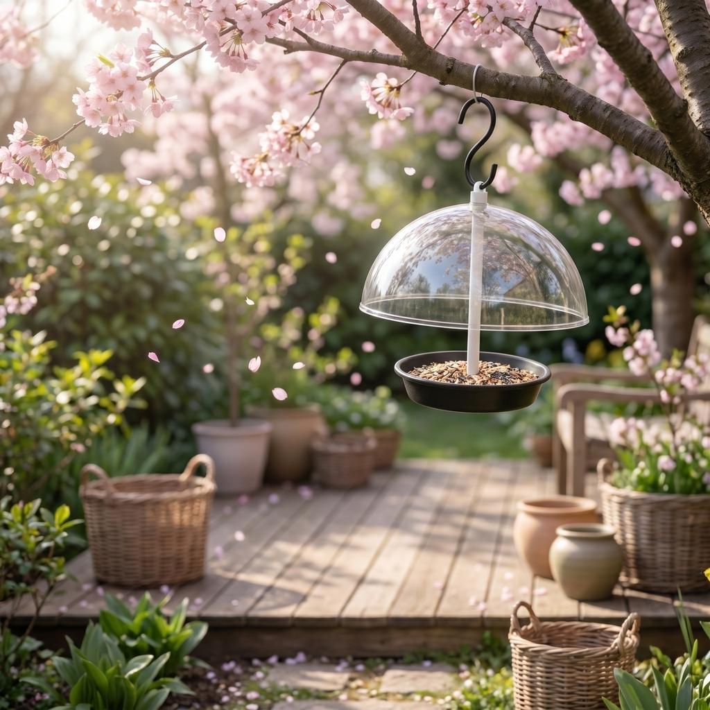 Hemispherical Bird Feeder, Outdoor Patio Hanging Bird Feeder