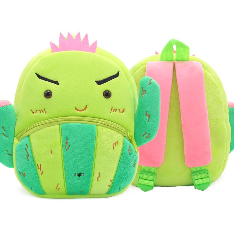 Adorable Cartoon Fruit Backpack for Kids Aged 2-4: Soft Plush Double Shoulder Design