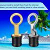 Snap-Handle Drain Plug – 316 Stainless Steel & Brass, Fits 3/4" 1" 1-1/4" Holes, Cam-Lock Marine Boat Drain Plug
