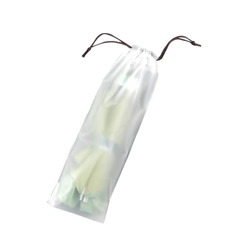 White Translucent Drawstring Umbrella Frosted Storage Bag Portable Children Outdoor Umbrella Scratch-Proof Dustproof EVA Cover