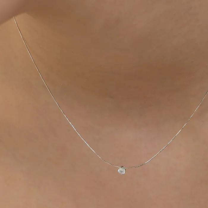 [White Gold] Twinkle Necklace 14K Gold