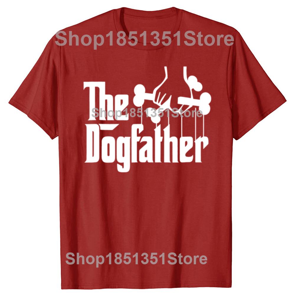 Rolig Dogfather Hundälskare Husdjur Pappa Ägare Pappa Fars Dag T-shirts Män Mode Casual T-shirt 100% Bomull Lös Oversized T-shirt