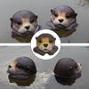 2pcs Garden Courtyard Otter Figurine for Decorative In Pond Fish Tank/ Pool