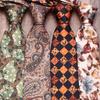 Rael 9Cm Business Casual Tie Men'S Printed Tie, Printed British Retro Tie