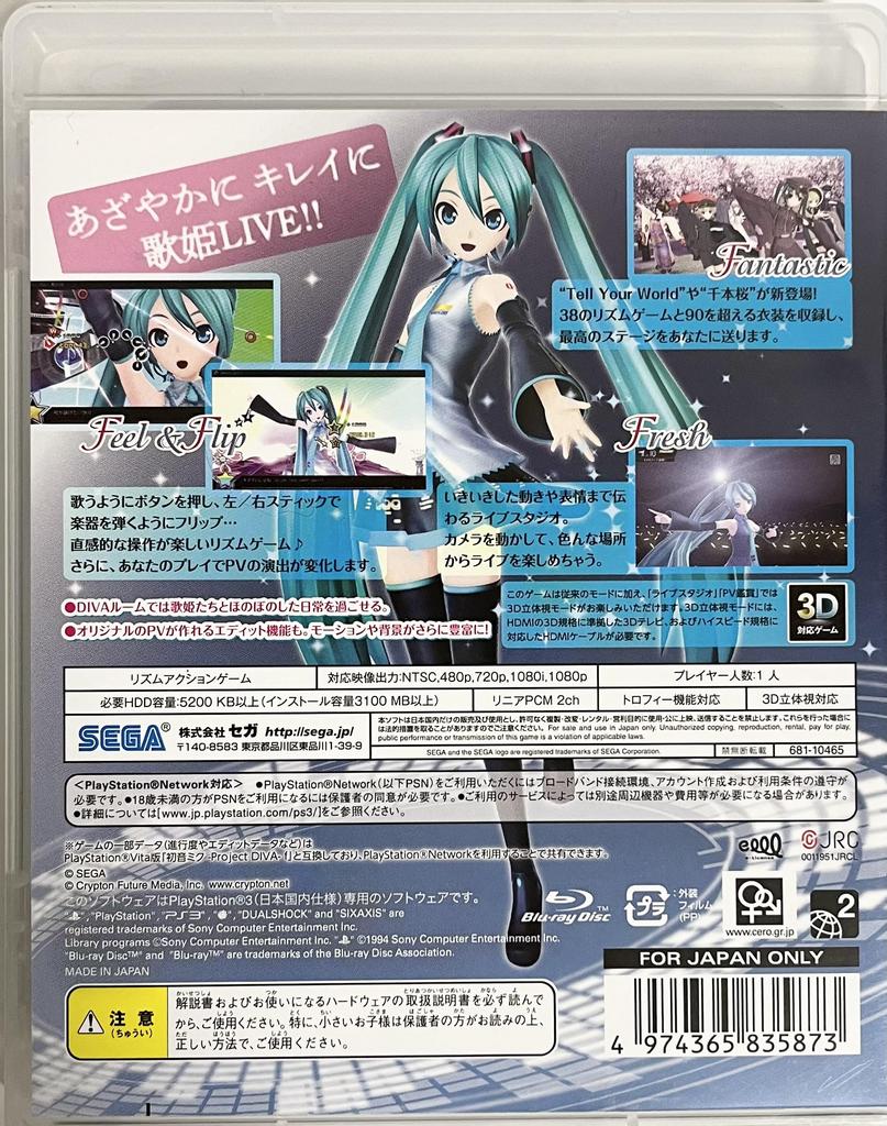 Hatsune Miku F PS3 -Project DIVA- -