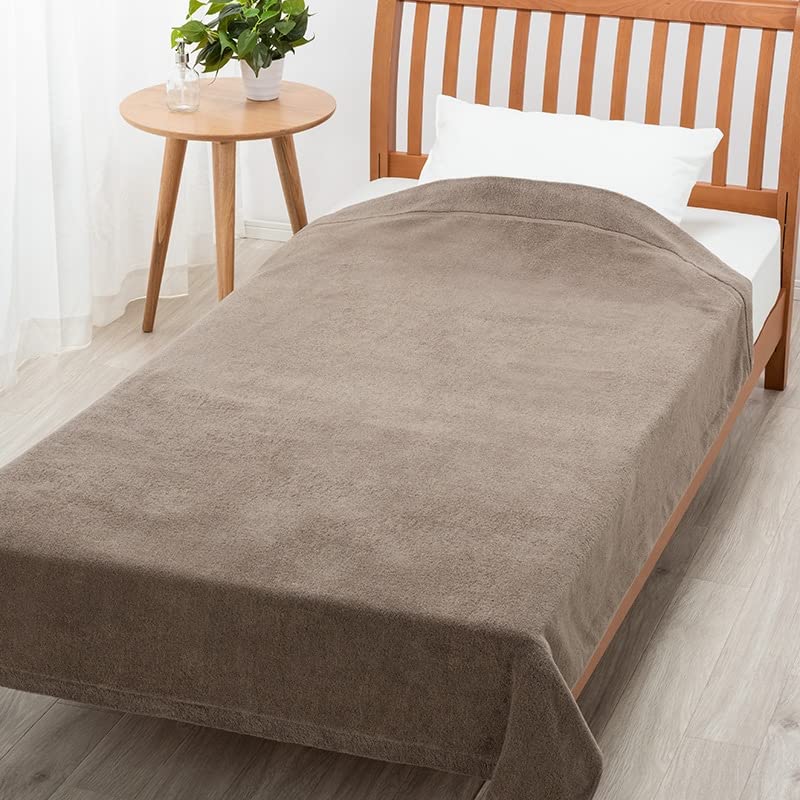 Nishikawa Tokyo Nishikawa Sangyo Imabari Towel Blanket Double Made In Japan Cotton Moisture Absorbent Plain Simple 47896 Brown Double Co., Ltd. 100%