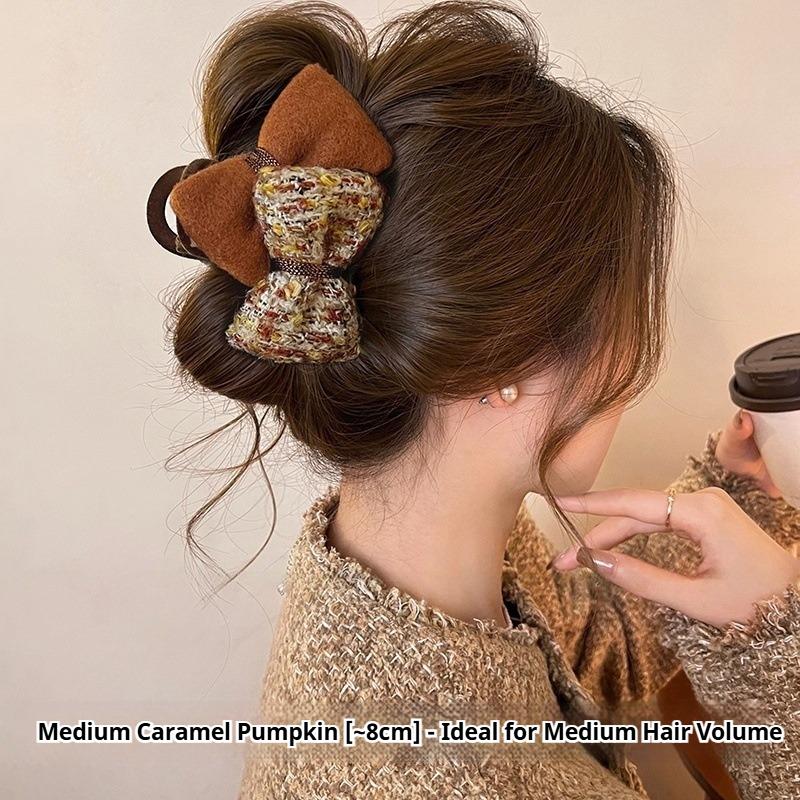 Stylish, Retro Double-sided Bow Hair Clip for Women, High-end Hair Accessory.