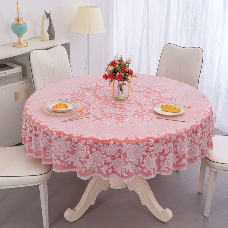 Large Wash-Free Round Tablecloth for Dining and Hotel Use - New Year Boutique Edition
