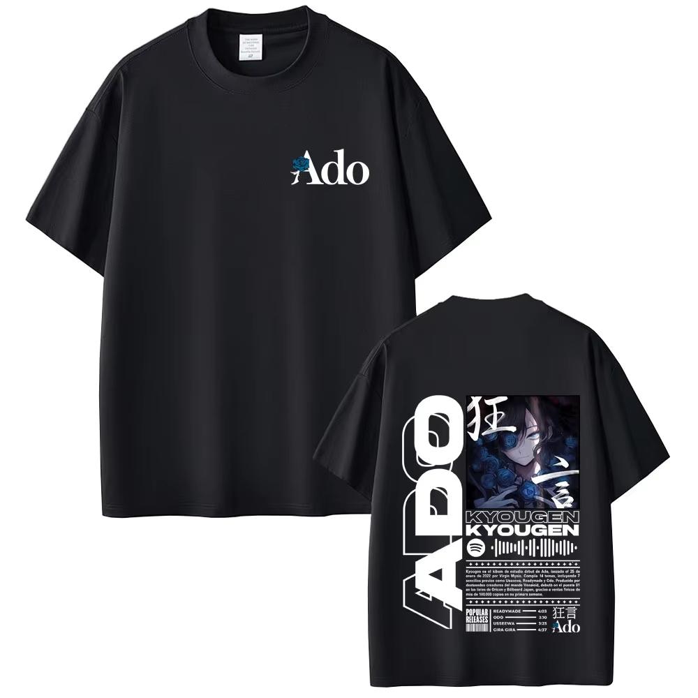 

Hot Ado Kyougen Album Graphic Tshirt World Tour 2025 Hibana Merch Tshirts Summer Unisex Women Fashion Japanese Style Streetwear S