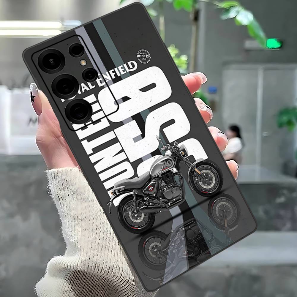 R-ROYALS E-ENFIELDS Logo Phone Case For Samsung S 24 Fe 25 Ultra Plus 20 Lite 21 30 22 23 24 22 Ultra 5G Fundas