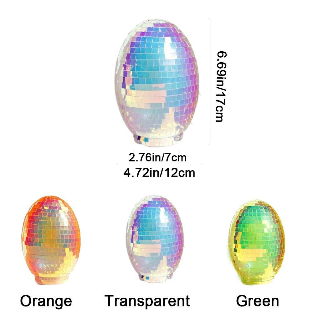 Adorable Easter Mirror Ball Decorative Reflective Mirror Ball Glass Disco Egg Ball  Festive Decor