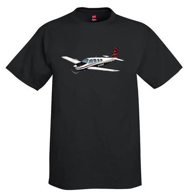 Airplane T-shirt (Black) AIR2552FEG36-BLK1 - Personalized with Your N#