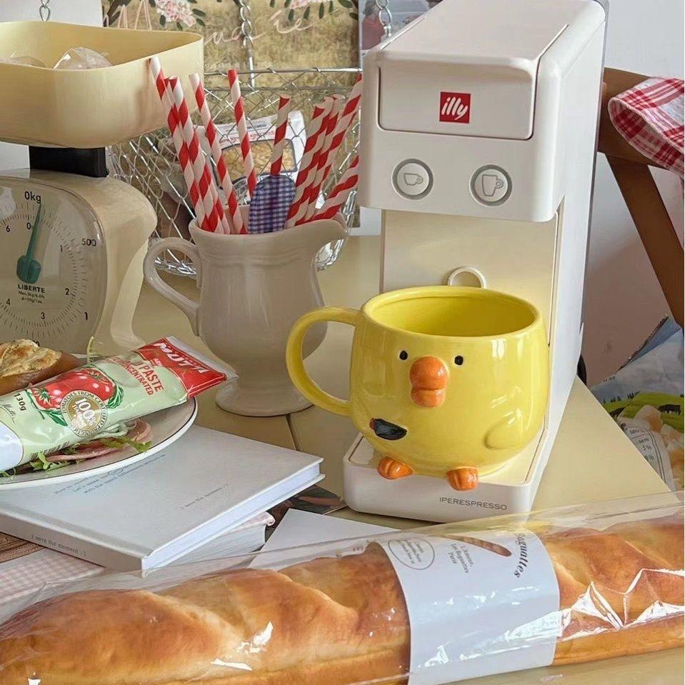 Creative Cute Mug with Duck Chicken Mouth, Ceramic Mug, Breakfast Juice Cup, Household Milk Cup Cartoon Coffee Cup Birthday Gift