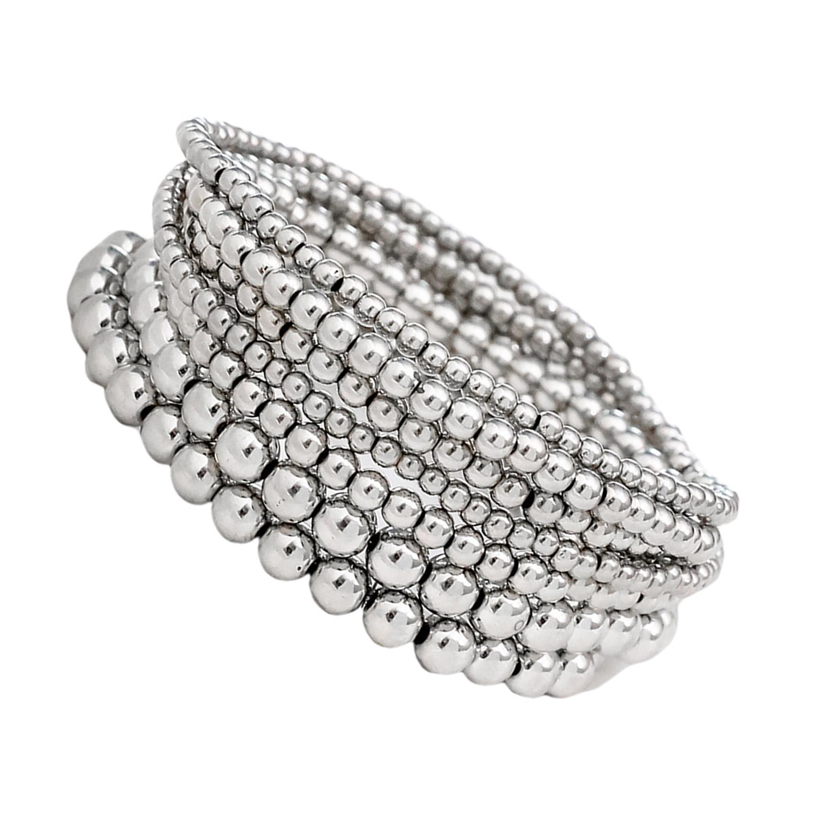 

Модные браслеты из геометрических бусин золотого тона, 7 шт., портативное и удобное украшение для модных дам серебряный