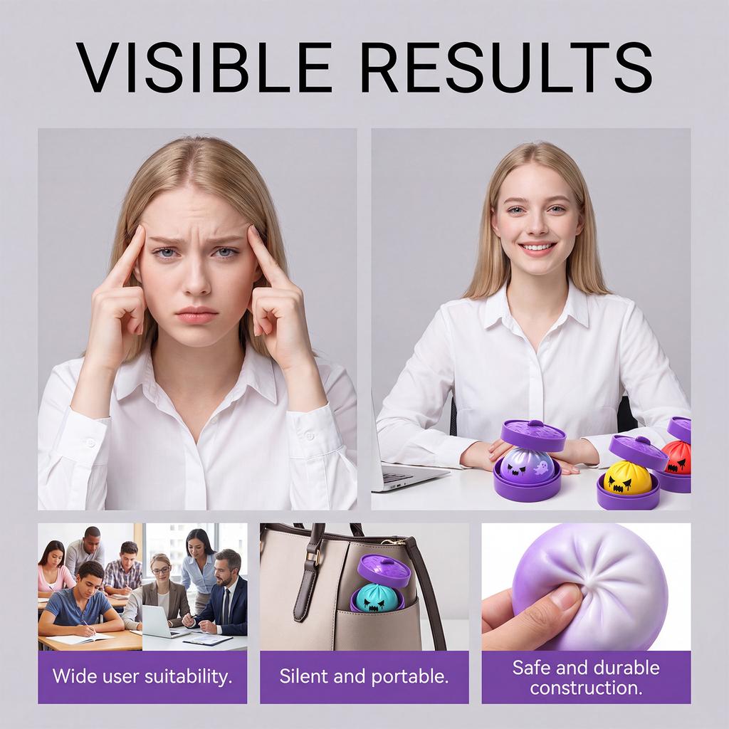 Halloween Lila Gedämpfte Brötchen Squishy Spielzeug Langsam Aufgehend Weichgummi Kneten Fidget Spielzeug mit Mini-Dampfgarer Stressabbau Schreibtischdekoration Partygeschenk