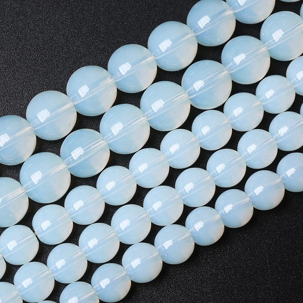 

Белый Опал Оникс Натуральный Камень 15 Гладкие Свободные Разделительные Бусины 4/6/8/10/12мм для Изготовления Ювелирных Изделий DIY Браслеты Шармы Аксессуары Dia 8mm