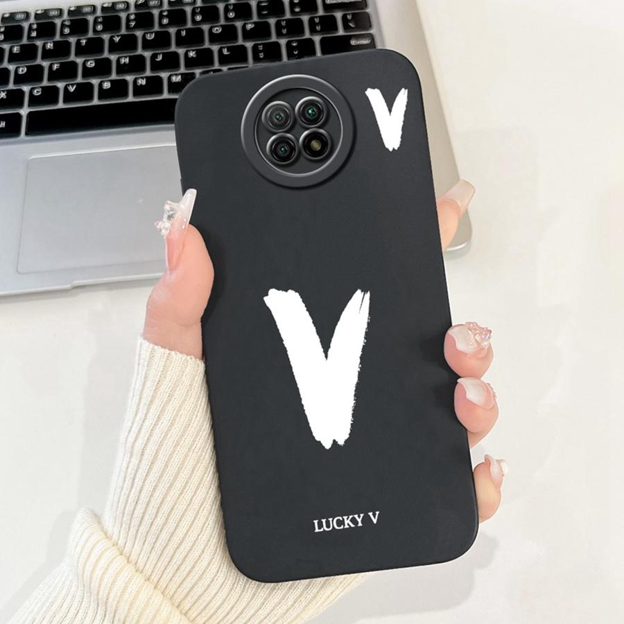 For Xiaomi Redmi Note 9T Case Soft Silicone Coque Lucky A-Z Letter Painted Shockproof Funda for Redmi Note 9 5G note9 TCover