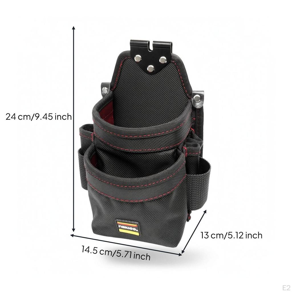Waist Tool Pouch Heavy-Duty Bag Compact for Construction, Handymen, Electricians