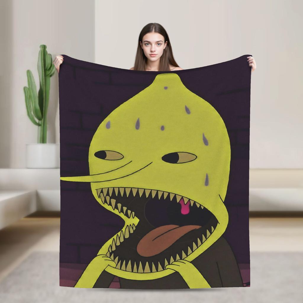 Lemongrab Unakzeptabel Flanelldecke Frühling Warm Weich Überwurfdecke für Kinder Erwachsene Heimdekoration Grafische Tagesdecke Sofabettbezug