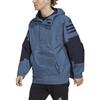 Adidas Hooded Long Sleeve Printed Logo Windbreaker Men Outerwear Peacock-Blue HG8579