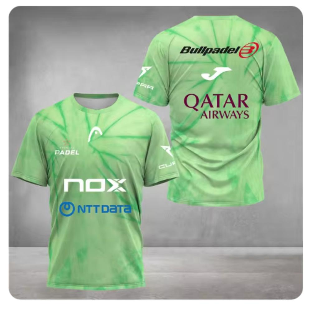 Sommer Unisex Sport Kurzarm T-Shirt Stilvolle Herren Padel Tennis T-Shirts Top Übergröße Locker Schnelltrocknend Rundhals T-Shirt
