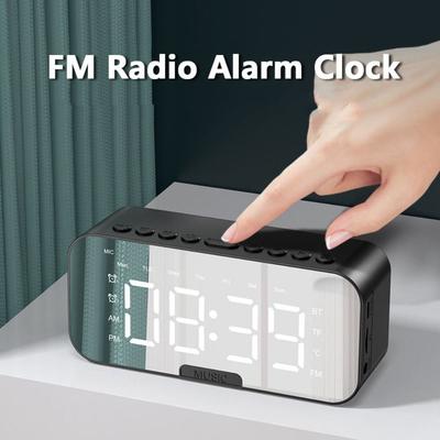 5-in-1 FM Radio Alarm Clock LED Digital Display Small Digital Clock Digital Table Calendar  Office