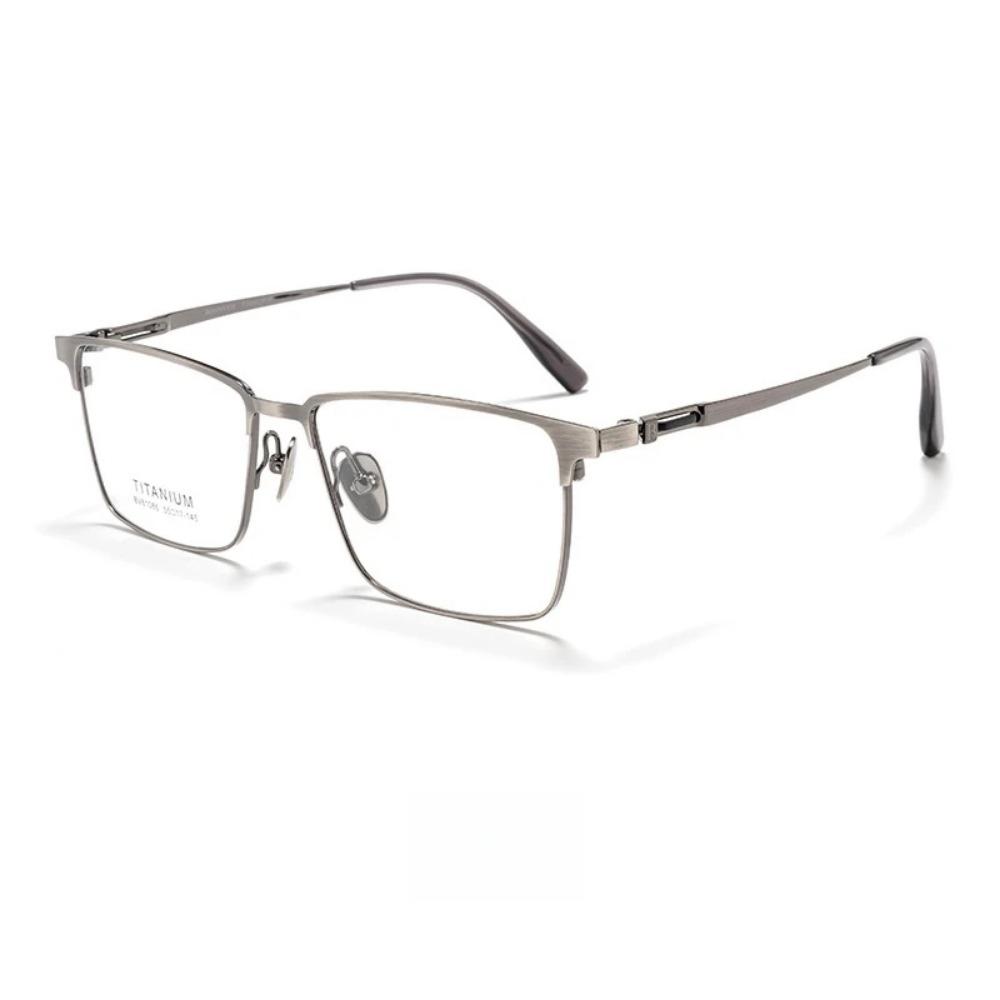 YIMARUILI Men's Prescription Glasses Myopia Hyperopia Progressive Optical Eyeglasses Titanium Fashion Retro Square Eyewear BV610