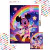 Diamonds Full Diamond Art Painting Kit Magical Mickey Rainbow Stars Diamond Painting Home Decor