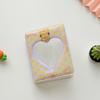 Mini Photo Album 3 inch 36 Sheets Hollow Heart Mini Card Organizer Bag for Children Girls Boys Holiday Birthday Gift