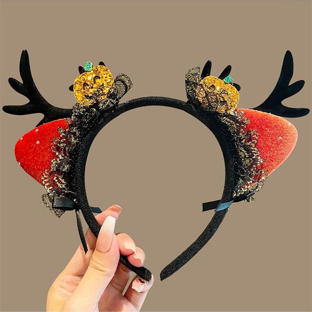 Cute Halloween Hairband Plush Spider Web Headband Fashion Party Hair Hoop Hair Accessories