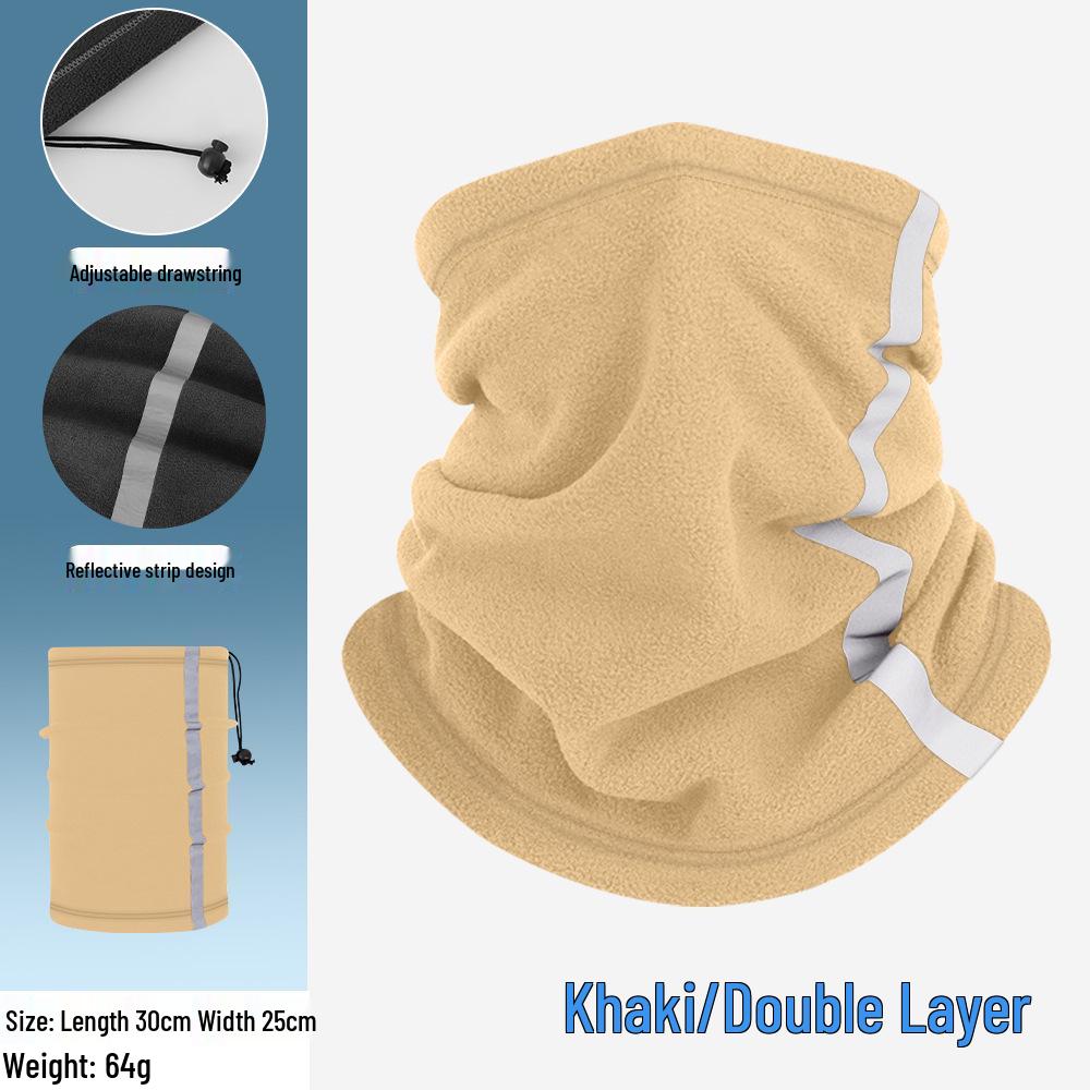 Windproof Winter Cycling Face Mask and Neck Gaiter - Double Layered Fleece Scarf