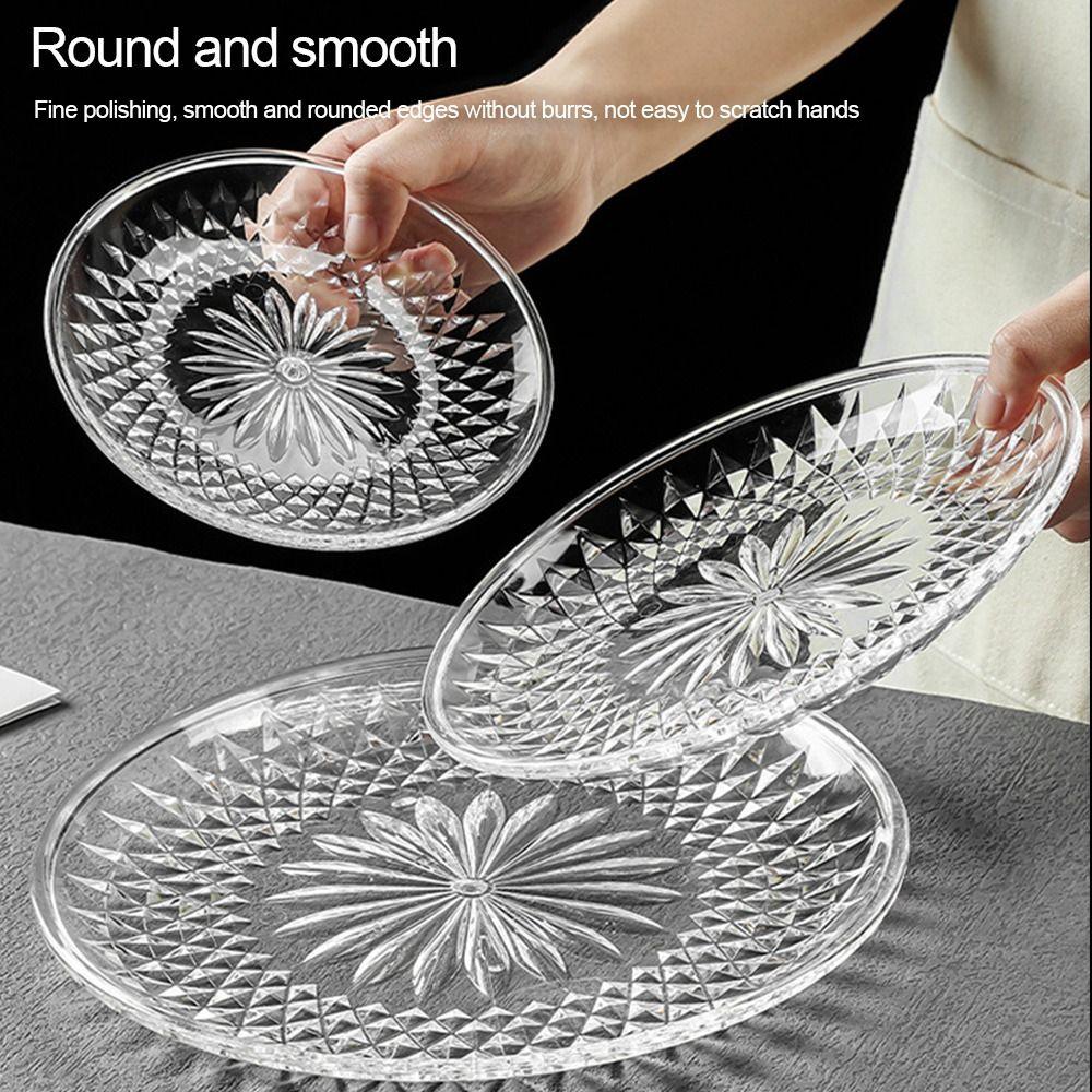 Gold Fruit Plate Acrylic Cupcake Display Kitchen Supplies Dessert Plate