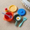 Color Kids 8PCS Baby Silicone Tableware Set Toddler Feeding Utensils BPA Free Training Plate Bowl Spoon Fork Kitchen Toys
