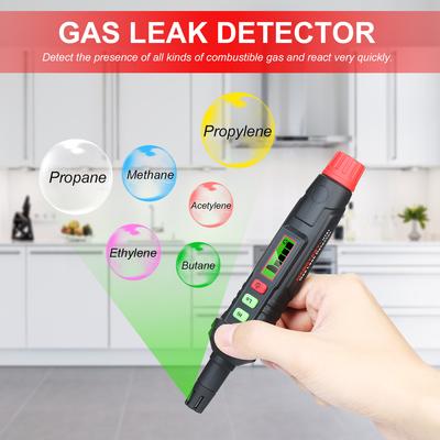 HABOTEST Tragbarer Gasleckdetektor, Alarm für brennbare Gase mit akustischem und visuellem Alarm