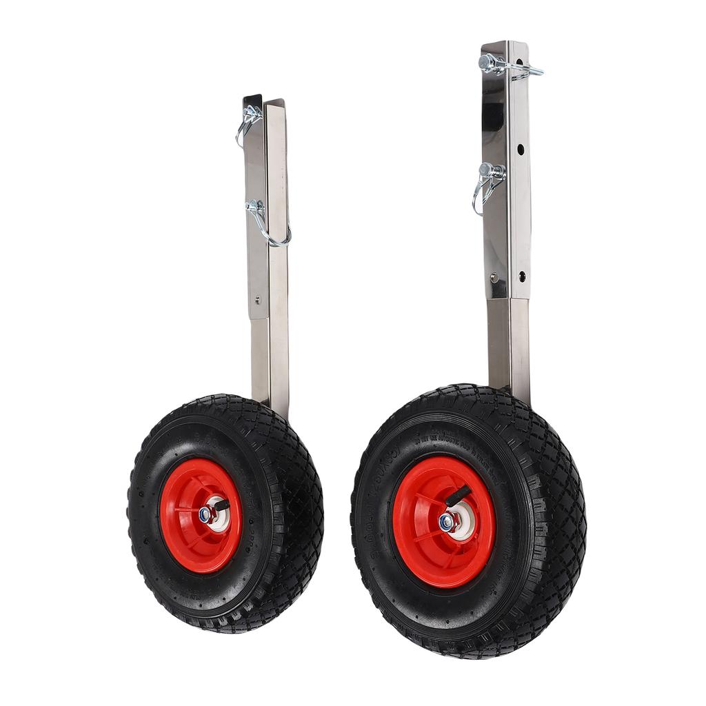 10 Inch Inflatable Boat Launching Wheels 600 LBS Capacity Removable Transom Launching Dolly Wheels Kit with Quick