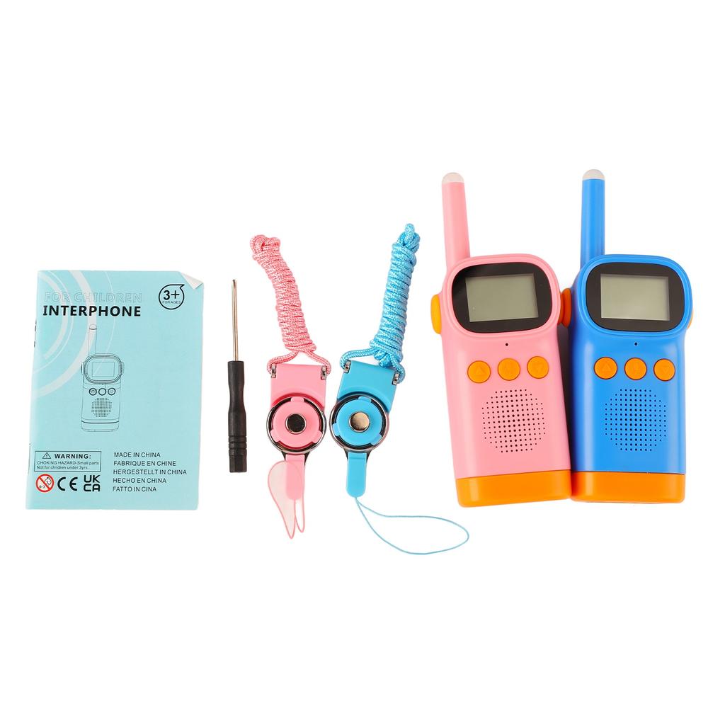 2PCS Children Walkie Talkie Toy with Flashlight Long Range Handheld 2 Way Radio for Indoor Outdoor