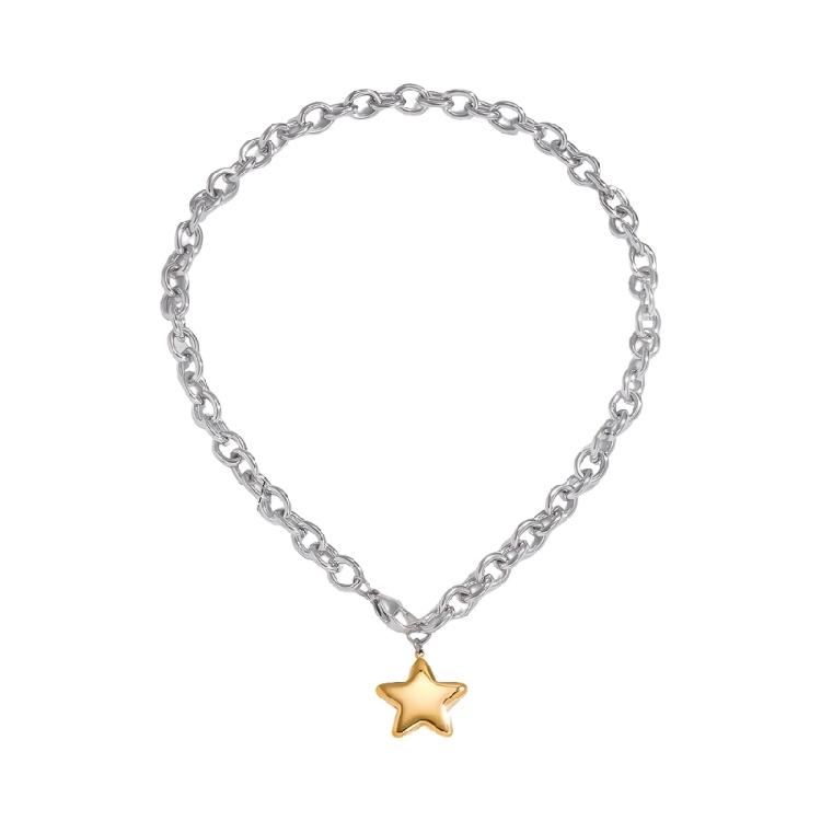 Contemporary Star Motifs Clavicle Chain Corrosion Resistant Stainless Steel Collarbone Chain Jewelry Gift