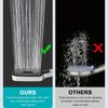Square Button Adjustable Shower Head Silver Booster Shower Head Thickened Water Outlet Shower Head Set