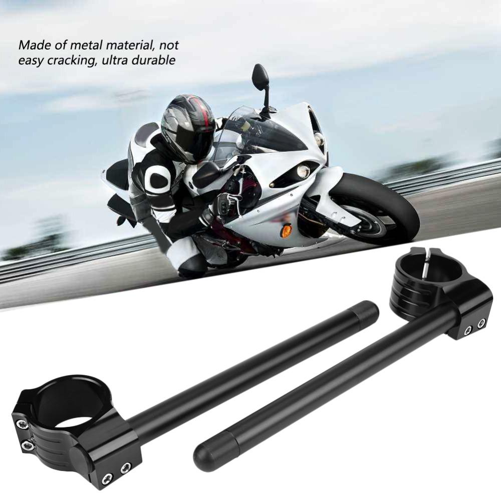 2pcs CNC Machined Clip On Handlebars 37mm Fork Tube Universal Handlebar Pair For Cafe Racer
