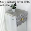 Grey Geometric Refrigerator Cover Cloth Single Refrigerator Dust Cover Rural Refrigerator Towel Drum Washing Machine Cover Towel