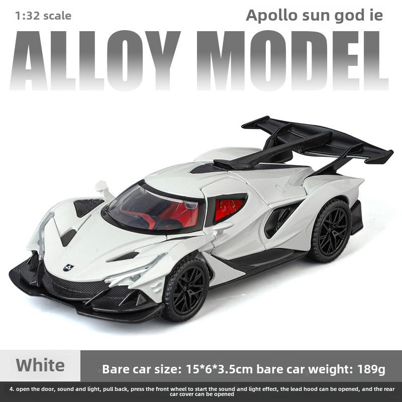 

1:32 Apollo IE Super Car Model Alloy Diecast Toy Vehicle Children Boy Birthday Gift Collection Miniature Voiture Home Decor белый