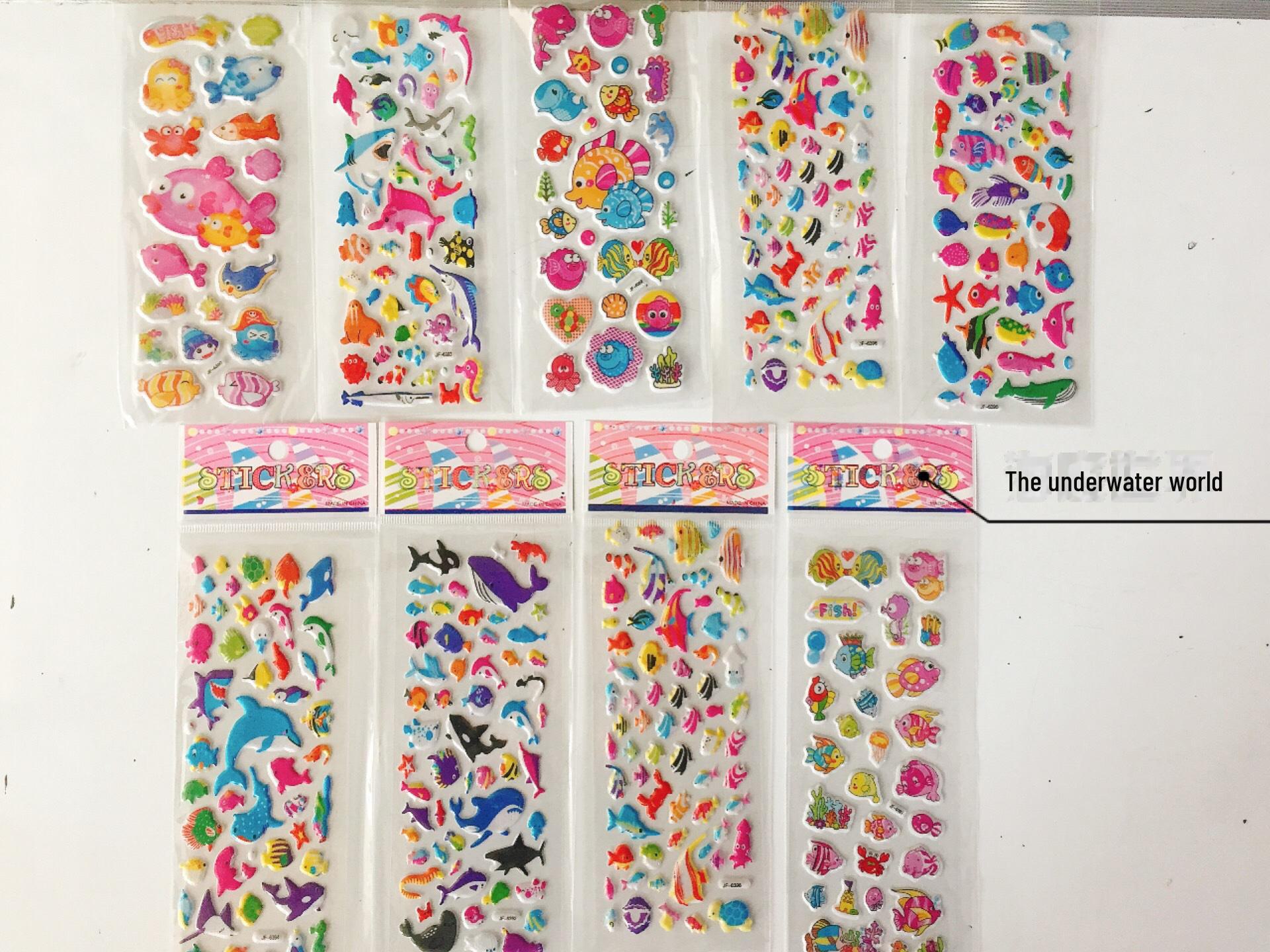 

3D наклейки с изображением принцессы из мультфильма для детей - наклейки с поощрением в виде пузырей для мальчиков и девочек в детском саду