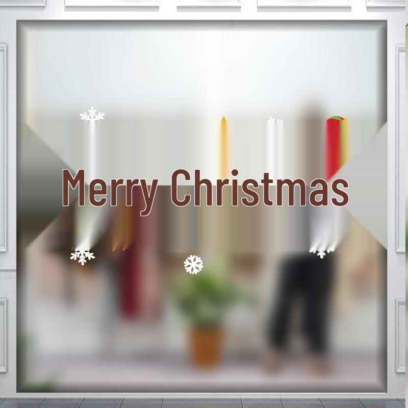 Autocolante Festive de Sărbători: Decor Static pentru Uși și Ferestre de Sticlă pentru Crăciun și Anul Nou