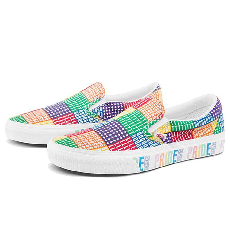Vans Classic Slip-On Pride Unisex Sneakers Multi-Color Multi True-White VN0A33TB3WJ