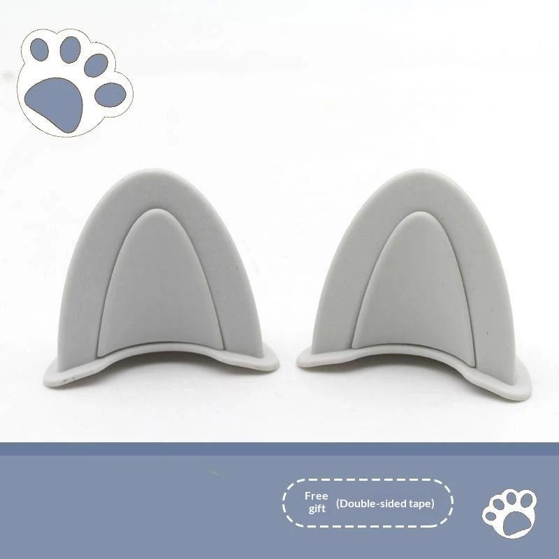Soft ABS Bear Ear Helmet Decorations 1 Pair Adorable Appearance Easy to Install for Outdoor Riding Sports Helmets