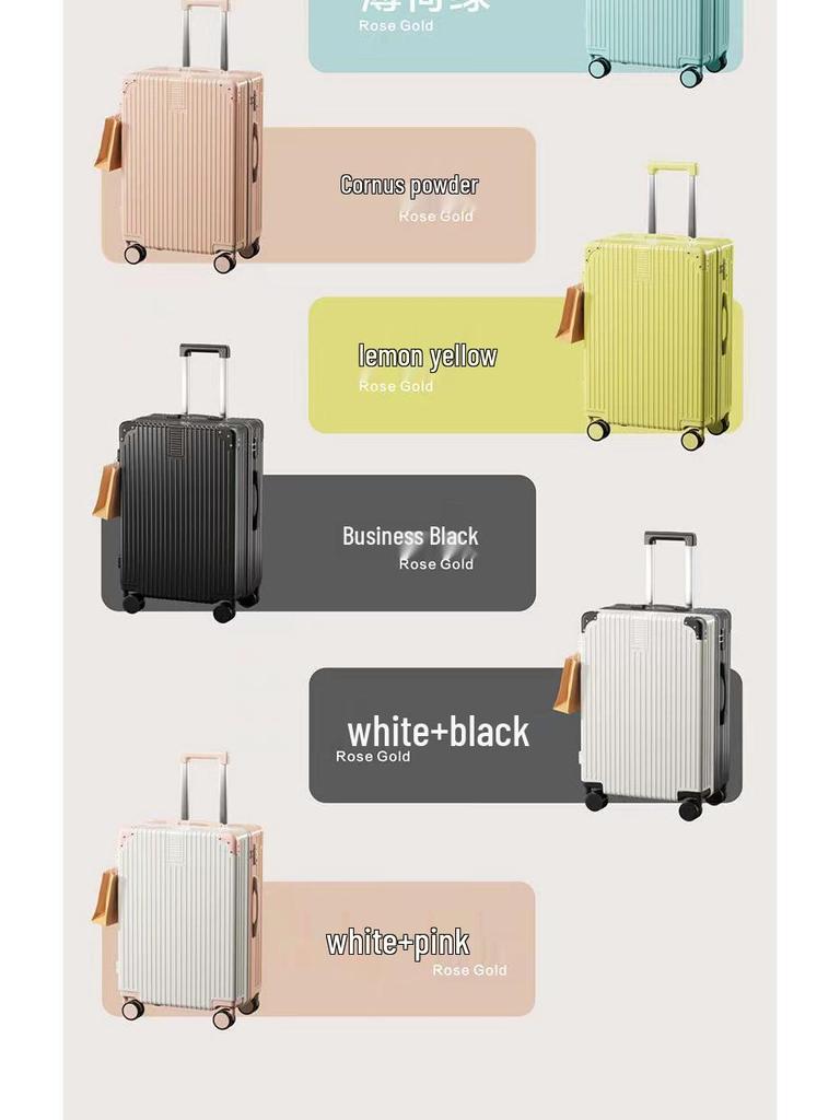 Trendy Large Capacity Retro Suitcase with Universal Wheels, Combination Lock for Men, Women, and Students